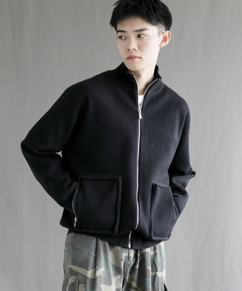 aimoha(アイモハ)の「【aimoha neo】High-Neck Zip-Up Knit Cardigan(カーディガン/ボレロ・メンズ・ブラック/グレー/ホワイト・MEDIUM/LARGE/X-LARGE/XX-LARGE)」の10枚目の写真