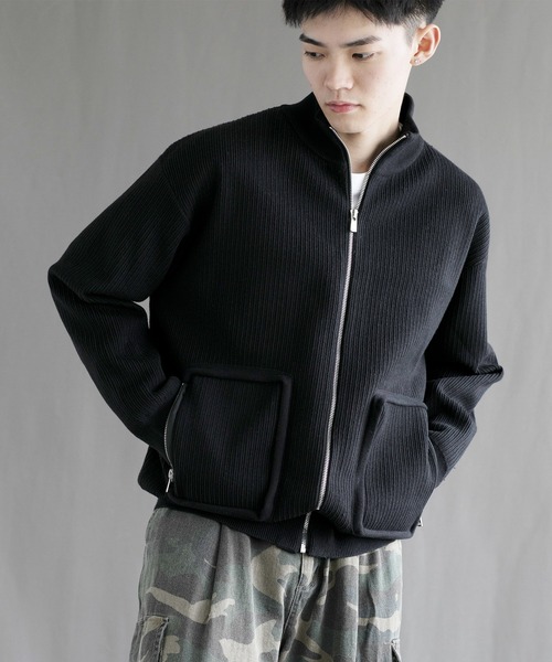 aimoha(アイモハ)の「【aimoha neo】High-Neck Zip-Up Knit Cardigan(カーディガン/ボレロ・メンズ・ブラック/グレー/ホワイト・MEDIUM/LARGE/X-LARGE/XX-LARGE)」の11枚目の写真