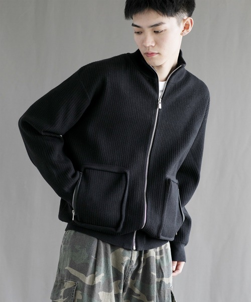 aimoha(アイモハ)の「【aimoha neo】High-Neck Zip-Up Knit Cardigan(カーディガン/ボレロ・メンズ・ブラック/グレー/ホワイト・MEDIUM/LARGE/X-LARGE/XX-LARGE)」の12枚目の写真
