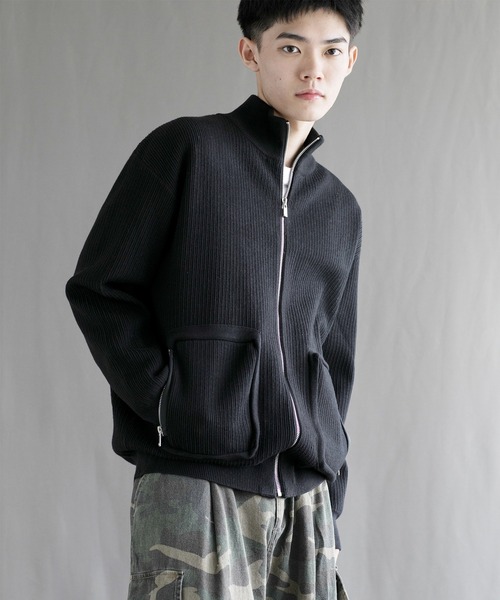 aimoha(アイモハ)の「【aimoha neo】High-Neck Zip-Up Knit Cardigan(カーディガン/ボレロ・メンズ・ブラック/グレー/ホワイト・MEDIUM/LARGE/X-LARGE/XX-LARGE)」の14枚目の写真