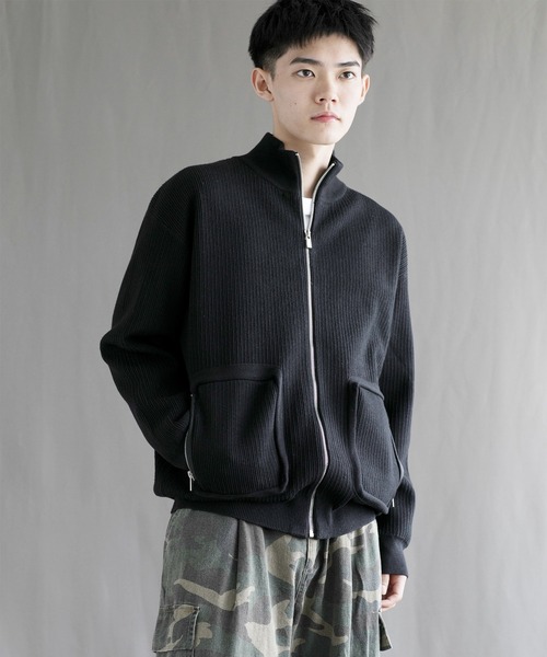 aimoha(アイモハ)の「【aimoha neo】High-Neck Zip-Up Knit Cardigan(カーディガン/ボレロ・メンズ・ブラック/グレー/ホワイト・MEDIUM/LARGE/X-LARGE/XX-LARGE)」の15枚目の写真