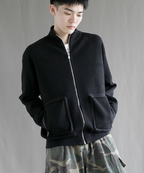 aimoha(アイモハ)の「【aimoha neo】High-Neck Zip-Up Knit Cardigan(カーディガン/ボレロ・メンズ・ブラック/グレー/ホワイト・MEDIUM/LARGE/X-LARGE/XX-LARGE)」の16枚目の写真