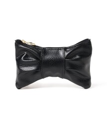 リボンポーチ ブラック