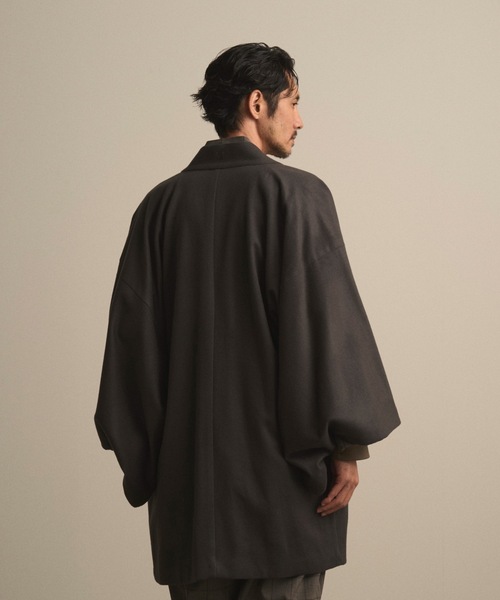 和ROBE（ワローブ）の「2025年秋冬の和ROBE / WOOL BEAVER HAORI（その他アウター・メンズ・ブラック/ダークグレー・2/3）」の8枚目の写真
