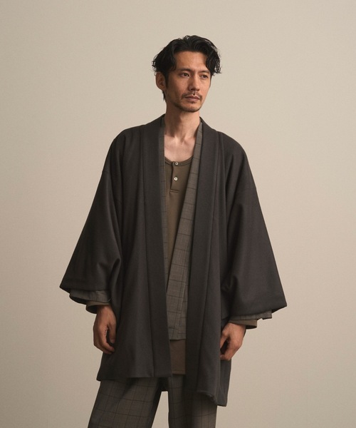 和ROBE（ワローブ）の「2025年秋冬の和ROBE / WOOL BEAVER HAORI（その他アウター・メンズ・ブラック/ダークグレー・2/3）」の10枚目の写真