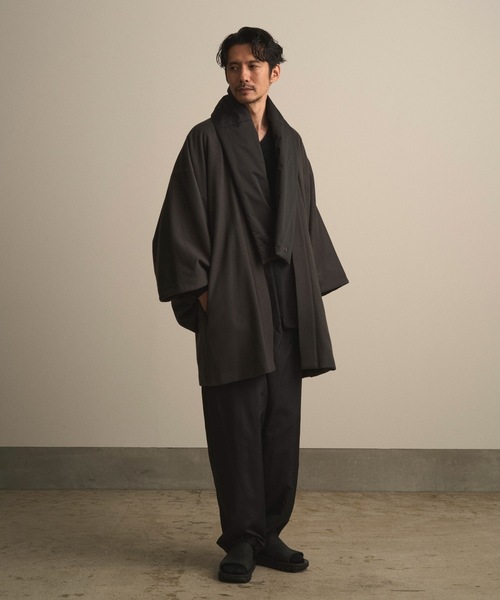 和ROBE（ワローブ）の「2025年秋冬の和ROBE / WOOL BEAVER HAORI（その他アウター・メンズ・ブラック/ダークグレー・2/3）」の12枚目の写真