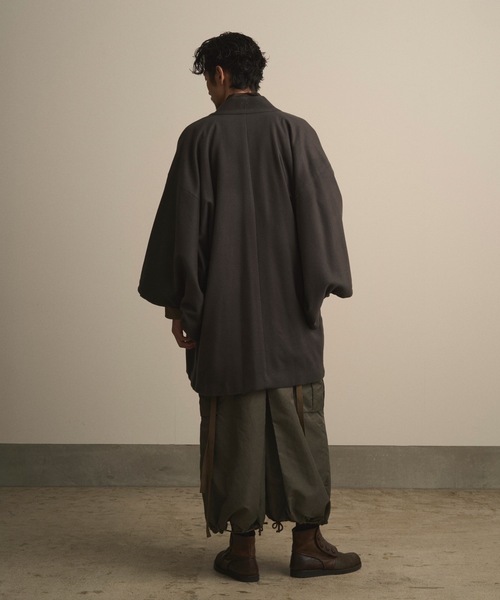 和ROBE（ワローブ）の「2025年秋冬の和ROBE / WOOL BEAVER HAORI（その他アウター・メンズ・ブラック/ダークグレー・2/3）」の15枚目の写真