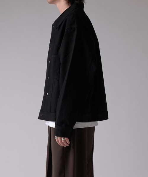 Lui's(ルイス)の「リジットデニムトラッカージャケット(デニムジャケット・メンズ・ブラック/チャコールグレー・M/S)」の19枚目の写真