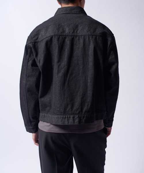 Lui's(ルイス)の「リジットデニムトラッカージャケット(デニムジャケット・メンズ・ブラック/チャコールグレー・M/S)」の11枚目の写真