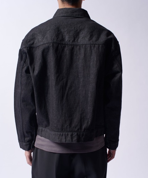 Lui's(ルイス)の「リジットデニムトラッカージャケット(デニムジャケット・メンズ・ブラック/チャコールグレー・M/S)」の14枚目の写真