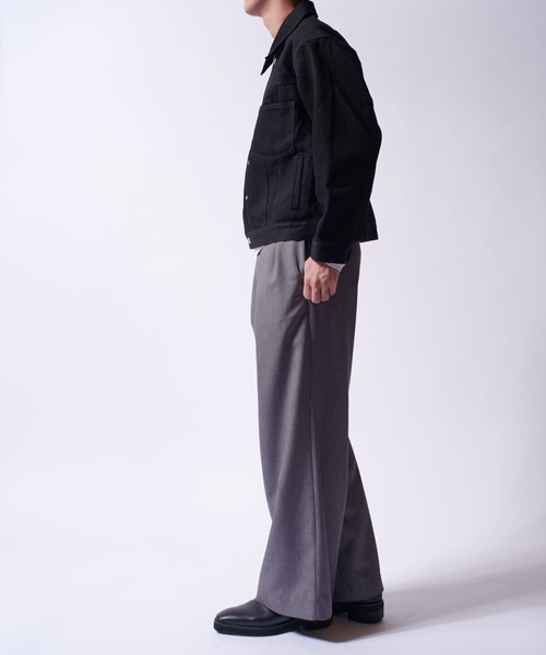 Lui's(ルイス)の「リジットデニムトラッカージャケット(デニムジャケット・メンズ・ブラック/チャコールグレー・M/S)」の7枚目の写真