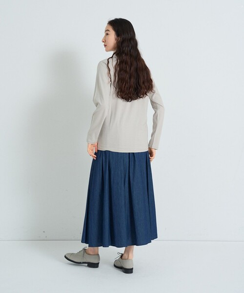 conges payes ADIEU TRISTESSE(コンジェ ペイエ アデュートリステス)の「ハイネックベア天竺(Tシャツ/カットソー・レディース・サックスブルー/グレイッシュベージュ/イエロー・FREE)」の21枚目の写真