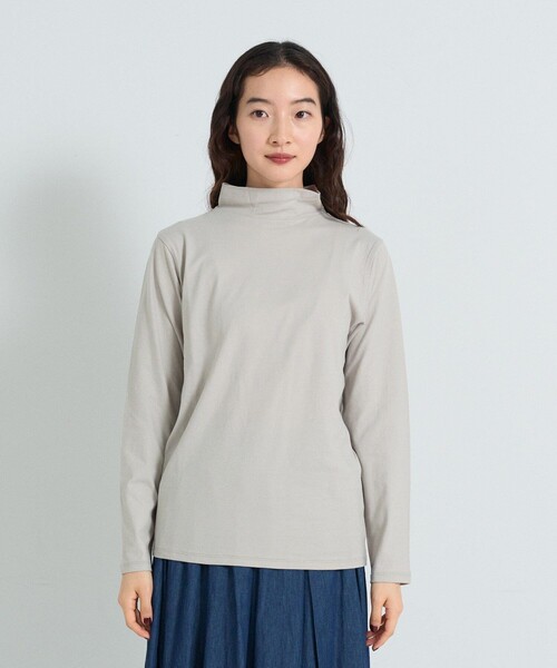 conges payes ADIEU TRISTESSE(コンジェ ペイエ アデュートリステス)の「ハイネックベア天竺(Tシャツ/カットソー・レディース・サックスブルー/グレイッシュベージュ/イエロー・FREE)」の22枚目の写真