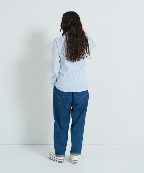 conges payes ADIEU TRISTESSE(コンジェ ペイエ アデュートリステス)の「ハイネックベア天竺(Tシャツ/カットソー・レディース・サックスブルー/グレイッシュベージュ/イエロー・FREE)」の12枚目の写真