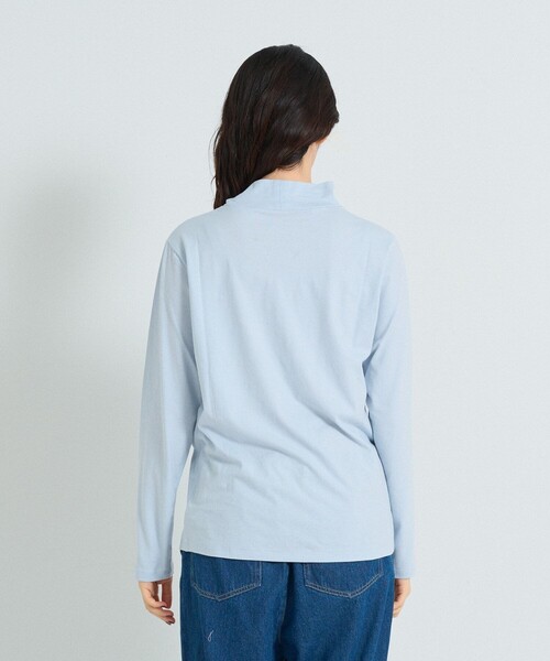 conges payes ADIEU TRISTESSE(コンジェ ペイエ アデュートリステス)の「ハイネックベア天竺(Tシャツ/カットソー・レディース・サックスブルー/グレイッシュベージュ/イエロー・FREE)」の15枚目の写真