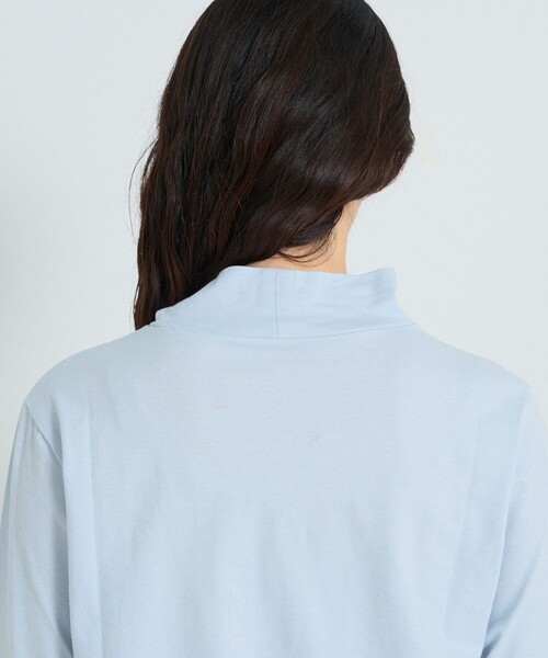 conges payes ADIEU TRISTESSE(コンジェ ペイエ アデュートリステス)の「ハイネックベア天竺(Tシャツ/カットソー・レディース・サックスブルー/グレイッシュベージュ/イエロー・FREE)」の17枚目の写真