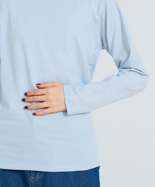 conges payes ADIEU TRISTESSE(コンジェ ペイエ アデュートリステス)の「ハイネックベア天竺(Tシャツ/カットソー・レディース・サックスブルー/グレイッシュベージュ/イエロー・FREE)」の18枚目の写真