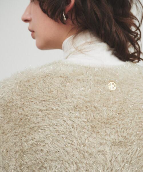 cloenc(クロエンス)の「◆【手洗い可】ラメシャギーニットカーデガン(カーディガン/ボレロ・レディース・オリーブ/サンドベージュ/アイボリー・02)」の15枚目の写真