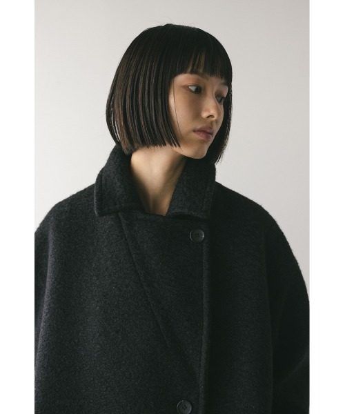 STYLEMIXER(スタイルミキサー)の「ブークレーロングコート(ステンカラーコート・レディース・ミント/ブラック/グレー・SMALL/MEDIUM)」の13枚目の写真