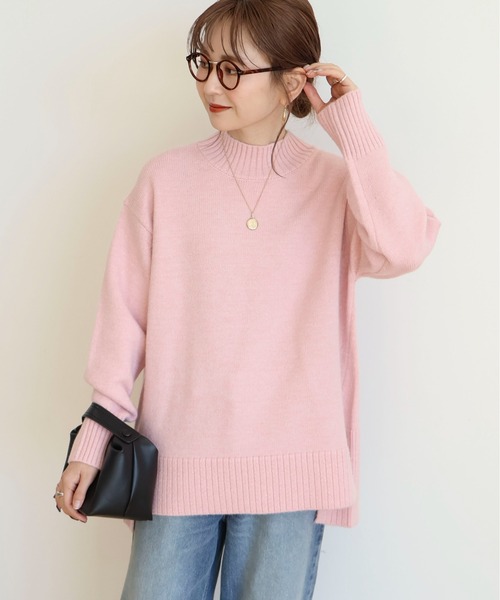 【新品】サイドスリット モックネックニットプルオーバー BEAUTY&YOUTH UNITED ARROWS（ビューティーアンドユース