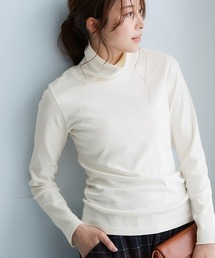 nissen | UVカット綿100%フライス素材タートルネックTシャツ(Tシャツ/カットソー)