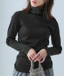 ＵＶカット綿１００％フライス素材タートルネックTシャツ