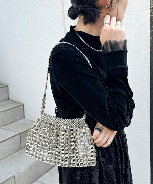 【セール】メタリックビーズハンドバッグ（ハンドバッグ）｜fredy emue（フレディエミュ） 5,170円