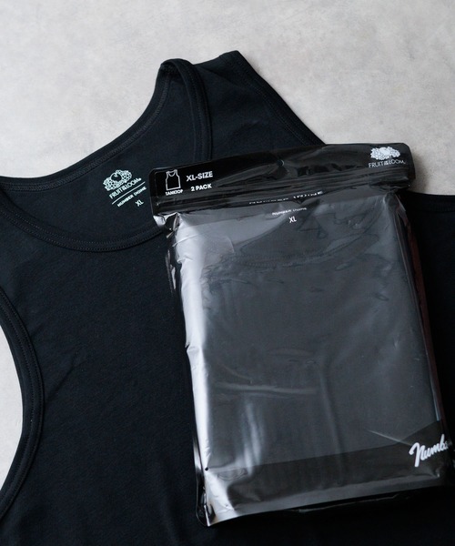 NUMBER (N)INE（ナンバーナイン）の「《FRUIT OF THE LOOMxNUMBER(N)INE》2Pack Tank Top（タンクトップ・メンズ・ホワイト/ブラック・LARGE/MEDIUM/X-LARGE）」の2枚目の写真