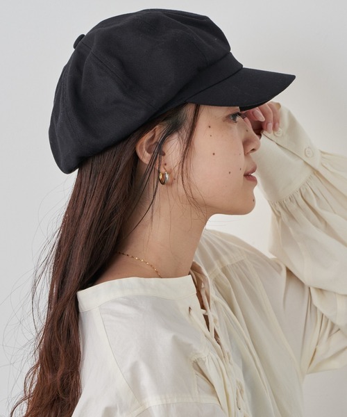 CIAOPANIC TYPY（チャオパニックティピー）の「【2025年S/S新作】プレート付きキャスケット（キャスケット・レディース・ブラック/ベージュ・ONE SIZE）」の11枚目の写真