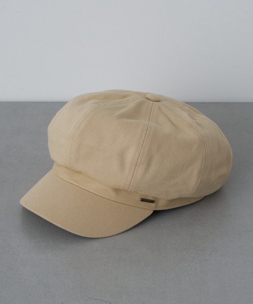 CIAOPANIC TYPY（チャオパニックティピー）の「【2025年S/S新作】プレート付きキャスケット（キャスケット・レディース・ブラック/ベージュ・ONE SIZE）」の3枚目の写真