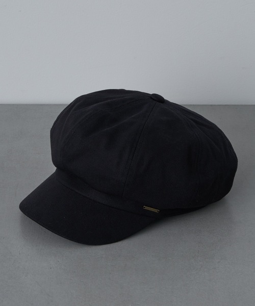 CIAOPANIC TYPY（チャオパニックティピー）の「【2025年S/S新作】プレート付きキャスケット（キャスケット・レディース・ブラック/ベージュ・ONE SIZE）」の4枚目の写真