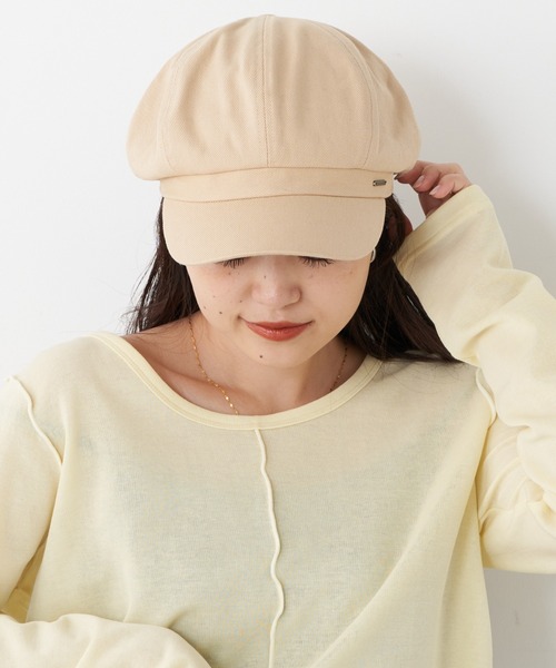 CIAOPANIC TYPY（チャオパニックティピー）の「【2025年S/S新作】プレート付きキャスケット（キャスケット・レディース・ブラック/ベージュ・ONE SIZE）」の5枚目の写真