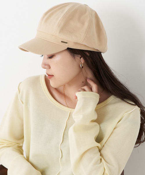 CIAOPANIC TYPY（チャオパニックティピー）の「【2025年S/S新作】プレート付きキャスケット（キャスケット・レディース・ブラック/ベージュ・ONE SIZE）」の7枚目の写真