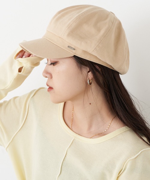 CIAOPANIC TYPY（チャオパニックティピー）の「【2025年S/S新作】プレート付きキャスケット（キャスケット・レディース・ブラック/ベージュ・ONE SIZE）」の8枚目の写真