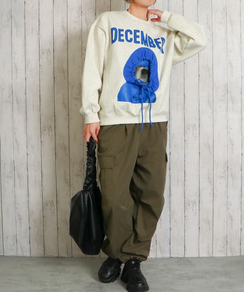 GORGE(ゴージ)の「《ワイド×ポケット》レディース カーゴパンツ エステルツイル素材 体型カバー カジュアル 春夏秋冬(カーゴパンツ・レディース・ピンク/カーキ/ブラック/チャコールグレー/ライトグレー・F)」の9枚目の写真