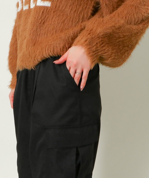 GORGE(ゴージ)の「《ワイド×ポケット》レディース カーゴパンツ エステルツイル素材 体型カバー カジュアル 春夏秋冬(カーゴパンツ・レディース・ピンク/カーキ/ブラック/チャコールグレー/ライトグレー・F)」の13枚目の写真