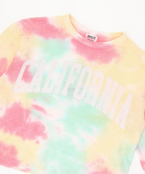 BREEZE（ブリーズ）の「【ジュニア対応】タイダイカレッジロゴTシャツ（Tシャツ/カットソー・キッズ・ブルー/オレンジ・80/90/100/110/120/130/140/150）」の5枚目の写真
