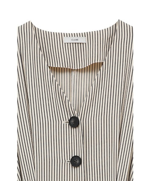 STRIPE BIG BUTTON ALL IN ONE（つなぎ/オールインワン）｜CLANE 