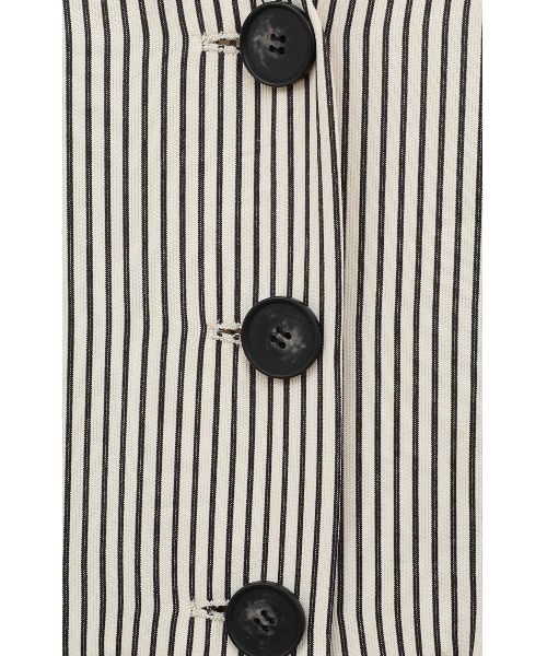 STRIPE BIG BUTTON ALL IN ONE（つなぎ/オールインワン）｜CLANE 