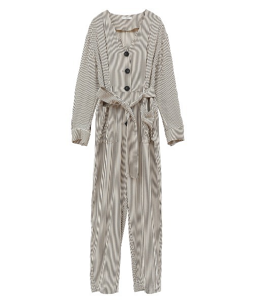 今話題のアイテムを BUTTON BIG STRIPE ALL ONE（つなぎ/オールインワン）｜CLANE IN パンツ