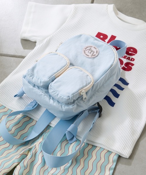 CIAOPANIC TYPY(チャオパニックティピー)の「【2025年S/S新作】【KIDS】【minepack】ポケット付きミニリュック(バックパック/リュック・キッズ・ピンク/サックスブルー/カーキ/ブラック・ONE SIZE)」の1枚目の写真