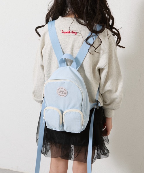 CIAOPANIC TYPY(チャオパニックティピー)の「【2025年S/S新作】【KIDS】【minepack】ポケット付きミニリュック(バックパック/リュック・キッズ・ピンク/サックスブルー/カーキ/ブラック・ONE SIZE)」の14枚目の写真