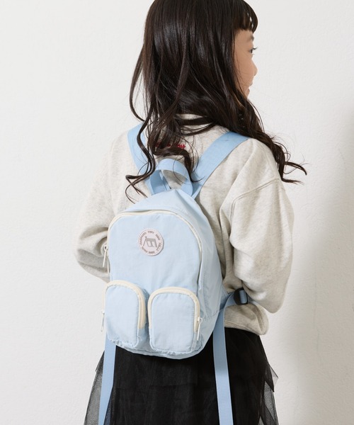 CIAOPANIC TYPY(チャオパニックティピー)の「【2025年S/S新作】【KIDS】【minepack】ポケット付きミニリュック(バックパック/リュック・キッズ・ピンク/サックスブルー/カーキ/ブラック・ONE SIZE)」の13枚目の写真