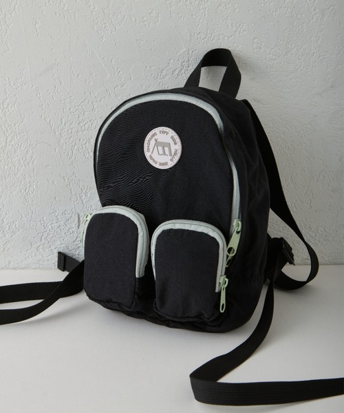 CIAOPANIC TYPY(チャオパニックティピー)の「【2025年S/S新作】【KIDS】【minepack】ポケット付きミニリュック(バックパック/リュック・キッズ・ピンク/サックスブルー/カーキ/ブラック・ONE SIZE)」の9枚目の写真