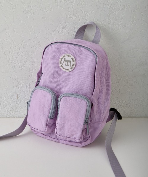 CIAOPANIC TYPY(チャオパニックティピー)の「【2025年S/S新作】【KIDS】【minepack】ポケット付きミニリュック(バックパック/リュック・キッズ・ピンク/サックスブルー/カーキ/ブラック・ONE SIZE)」の10枚目の写真