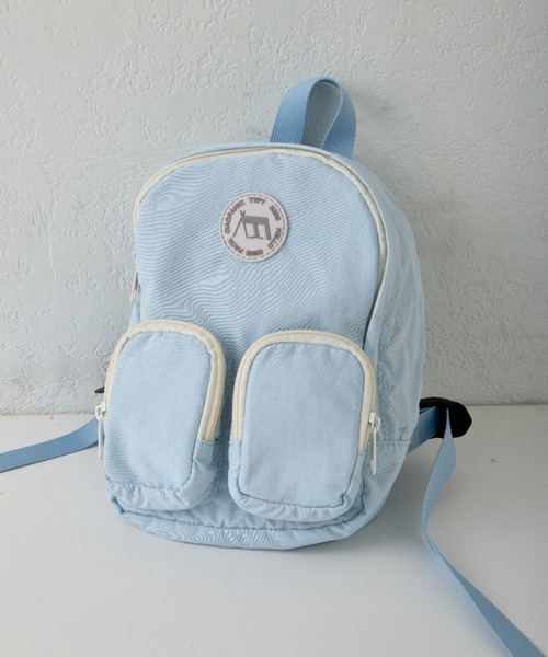 CIAOPANIC TYPY(チャオパニックティピー)の「【2025年S/S新作】【KIDS】【minepack】ポケット付きミニリュック(バックパック/リュック・キッズ・ピンク/サックスブルー/カーキ/ブラック・ONE SIZE)」の11枚目の写真