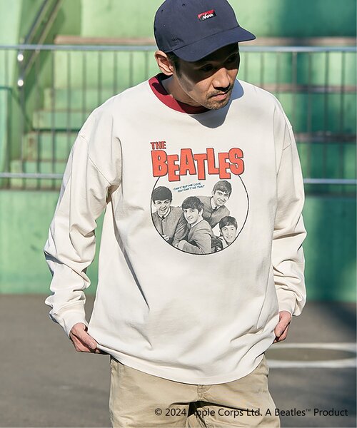The Beatles(ザビートルズ)の「THE BEATLES ザ ビートルズ サークルフォトロンT(Tシャツ/カットソー・メンズ・チャコール/ネイビー/レッド/オフホワイト・L/M/LL)」の2枚目の写真