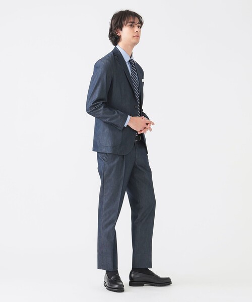 B:MING by BEAMS（ビーミングバイビームス）の「COOL MOTION(R) デニムライク 2ボタン ジャケット (セットアップ対応／ナローフィット)（テーラードジャケット・メンズ・インディゴブルー・S/M/L/XL）」の11枚目の写真