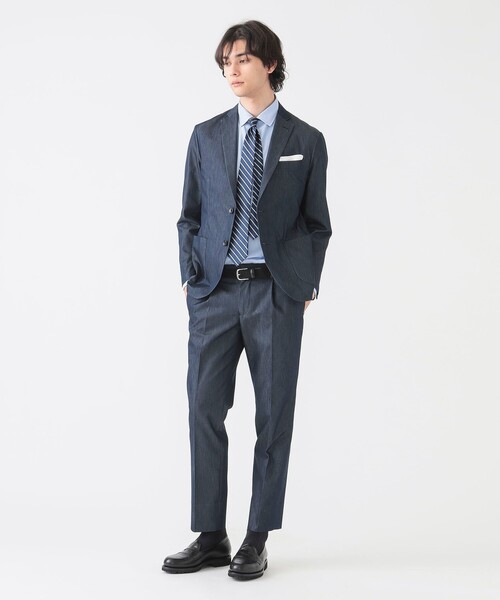 B:MING by BEAMS（ビーミングバイビームス）の「COOL MOTION(R) デニムライク 2ボタン ジャケット (セットアップ対応／ナローフィット)（テーラードジャケット・メンズ・インディゴブルー・S/M/L/XL）」の12枚目の写真