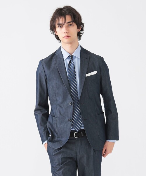 B:MING by BEAMS（ビーミングバイビームス）の「COOL MOTION(R) デニムライク 2ボタン ジャケット (セットアップ対応／ナローフィット)（テーラードジャケット・メンズ・インディゴブルー・S/M/L/XL）」の13枚目の写真
